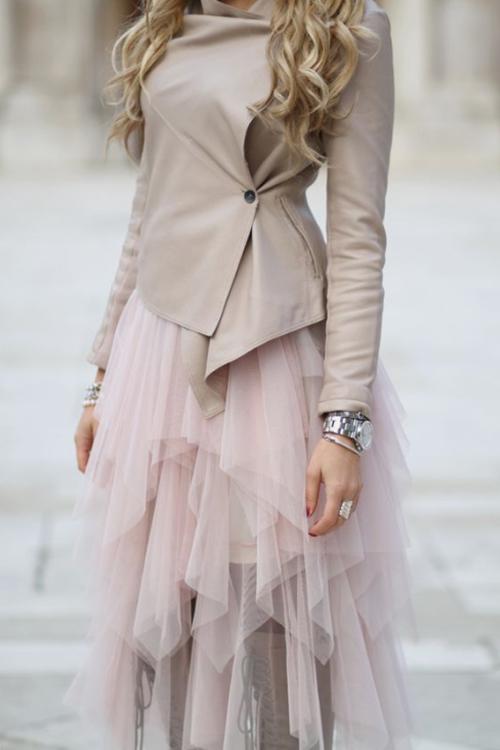 Antmvs Lovely Pink Tulle Skirt