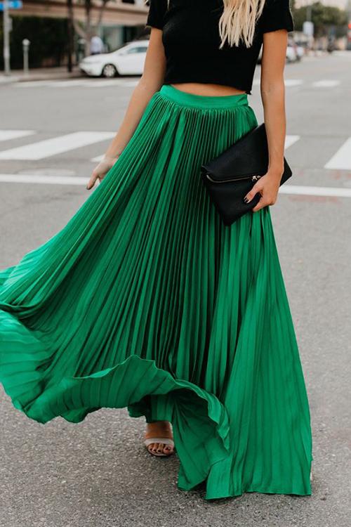 Antmvs Love Poem Pleated Maxi Skirt