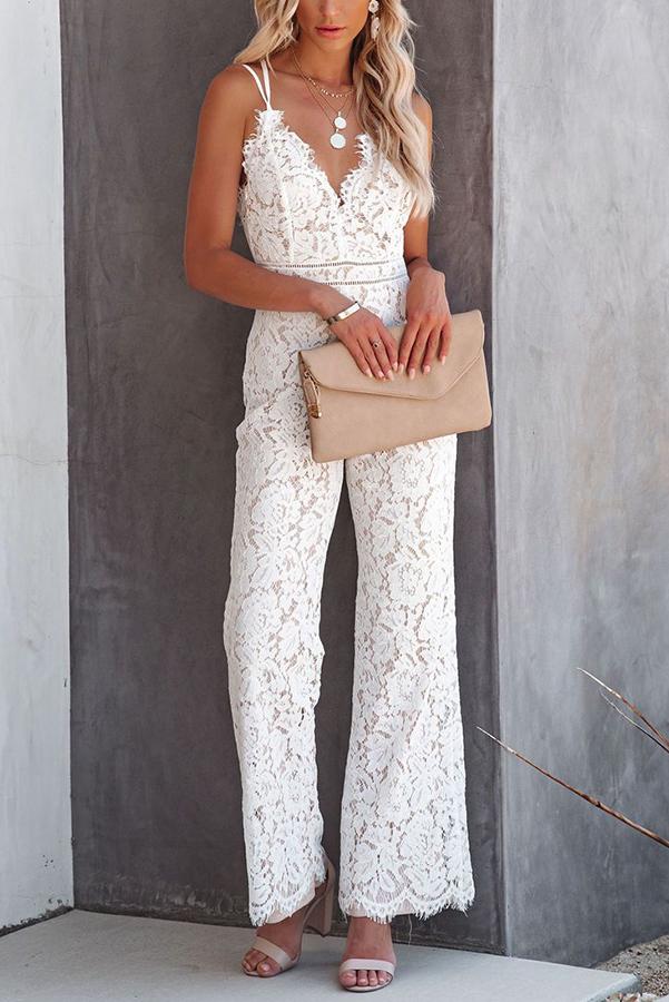 Antmvs Glimpse of Glam Lace Jumpsuit