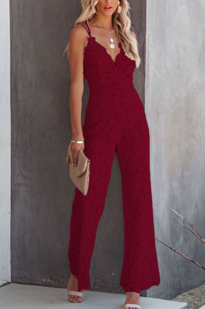 Antmvs Glimpse of Glam Lace Jumpsuit