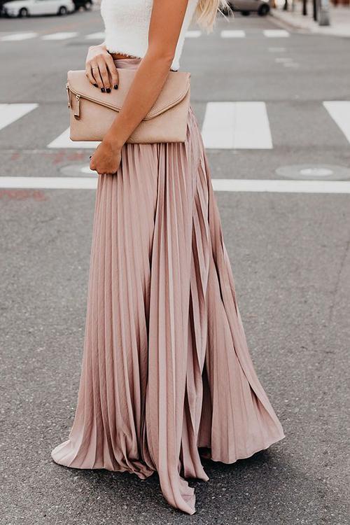 Antmvs Love Poem Pleated Maxi Skirt