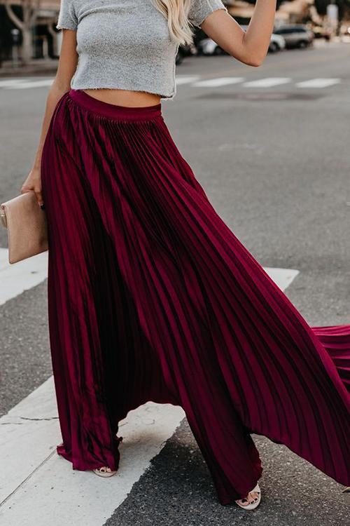 Antmvs Love Poem Pleated Maxi Skirt