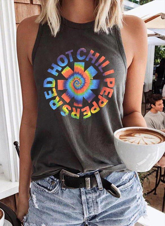 Red Hot Chili Peppers Crew Neck Sleeveless Women Vests
