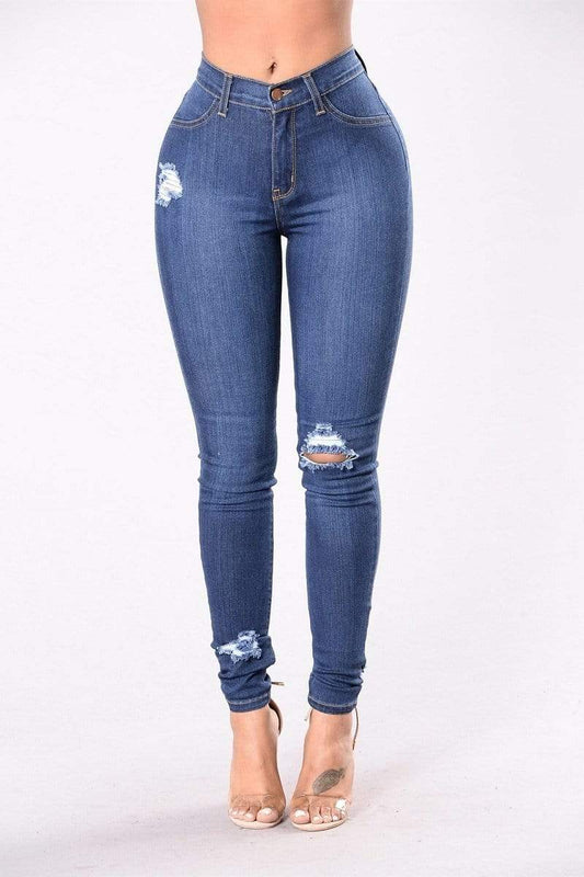 Antmvs Fashion Casual Slim Denim Trousers