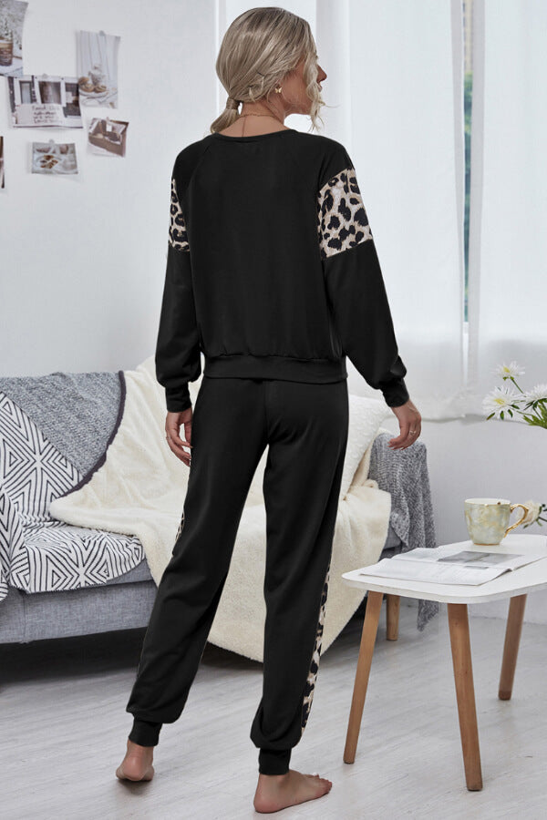Antmvs Fashion Casual Leopard Print Two Piece