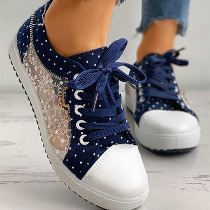 antmvs  Summer autumn New Women's Hollow Denim Sneakers Flat Casual Sports Female Shoes Breathable Cloth Shoes Student Mesh Shoes