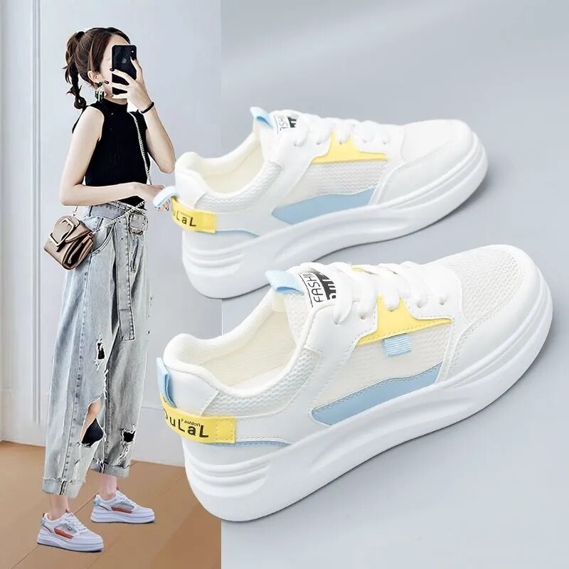 antmvs Christmas Gift White Shoes For Women  Summer Mesh Breathable Spring New Casual Sports Flats Wild Zapatillas Mujer Chaussure Femme Sneakers