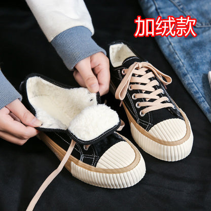 antmvs  Low-cut Canvas Shoes for Women  Autumn New Fashion Vulcanized Shoes female Flats Casual Sneakers Lace-Up Little White Shoes