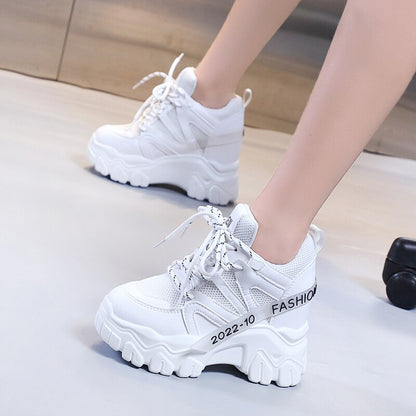 antmvs Christmas Gift Spring Autumn Fashion Women Sneakers Chunky Breathable Mesh Casual Shoes Wedge Heels Platform Shoes Sports Dad Shoes