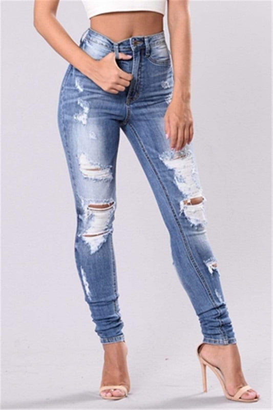 Antmvs Fashion Sexy Torn Jeans