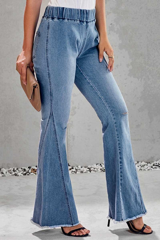 Antmvs Fashion High Waist Flare Trousers