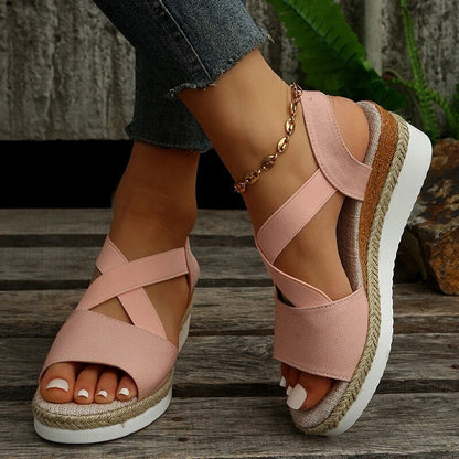 antmvs Fashion Summer Wedge Sandals for Women Lightweight Platform Gladiator Shoes Woman Plus Size Non Slip Casual Sandalias Mujer