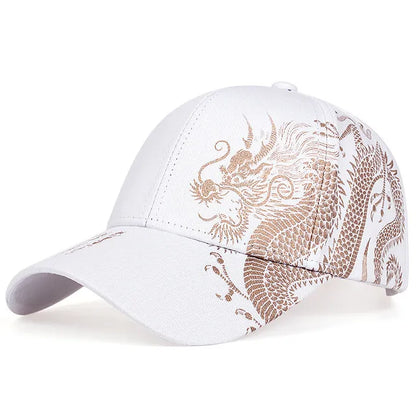 antmvs-Dragon Pattern Men's Trendy Handsome Peaked Cap Cool Hip Hop Baseball Hat