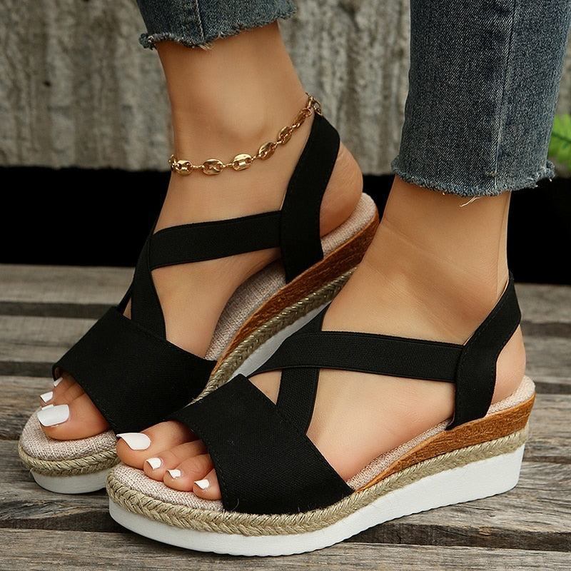 antmvs Fashion Summer Wedge Sandals for Women Lightweight Platform Gladiator Shoes Woman Plus Size Non Slip Casual Sandalias Mujer