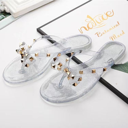 antmvs  Summer Flip Flops Women Slide Sandals Crystal Bling Beach Slippers Casual Shoes For Women Light Wedges Platform Slippers