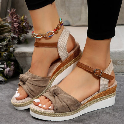 antmvs Women's Espadrilles Platform Sandals Casual Ankle Strap Wedge Sandles for Women Summer  Thick Sole Gladiator Sandalias Mujer