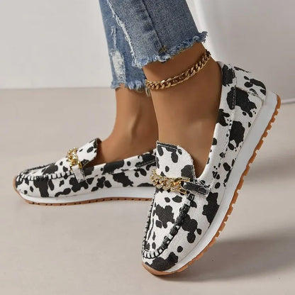 antmvs-35-43 Plus Size Women Casual Slip on Loafers Autumn Non-slip Soft Shoes Female Leopard Print Comfortable Sneakers Woman Shoes