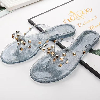 antmvs  Summer Flip Flops Women Slide Sandals Crystal Bling Beach Slippers Casual Shoes For Women Light Wedges Platform Slippers