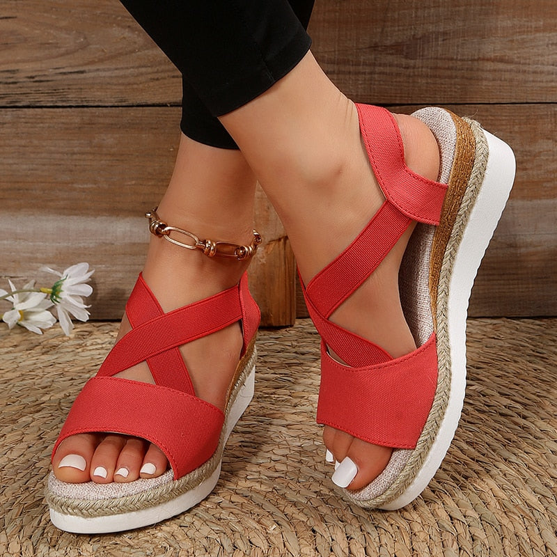 antmvs Fashion Summer Wedge Sandals for Women Lightweight Platform Gladiator Shoes Woman Plus Size Non Slip Casual Sandalias Mujer