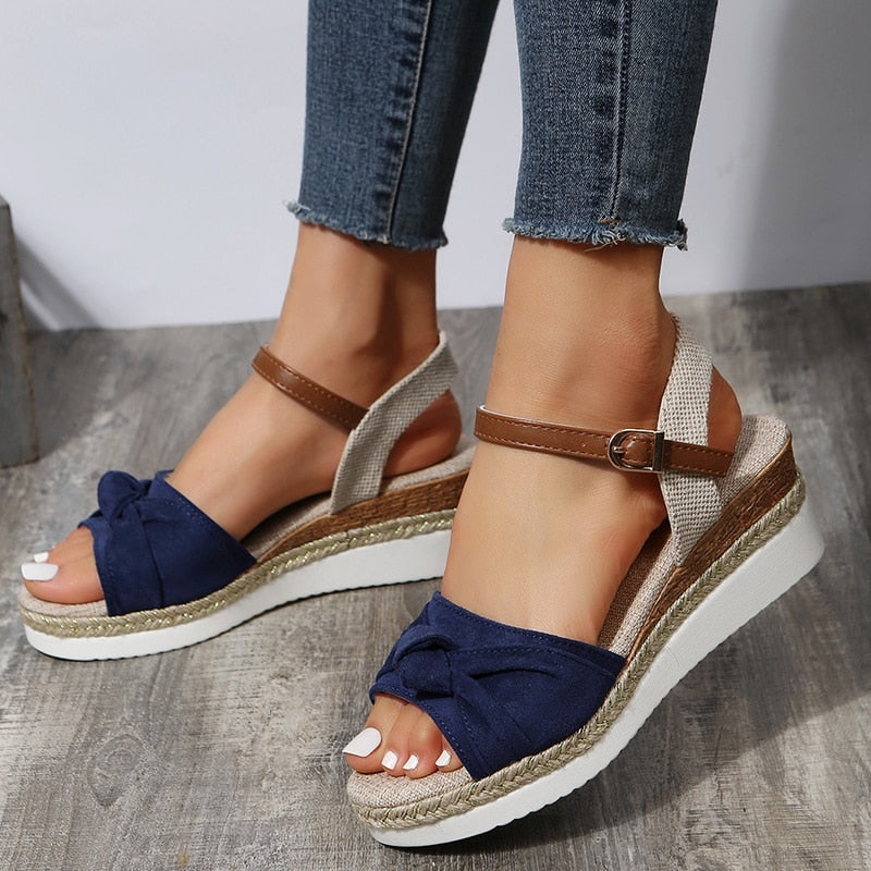 antmvs Women's Espadrilles Platform Sandals Casual Ankle Strap Wedge Sandles for Women Summer  Thick Sole Gladiator Sandalias Mujer