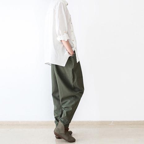 Tea Green Linen Pants Jodhpurs Winter Pants