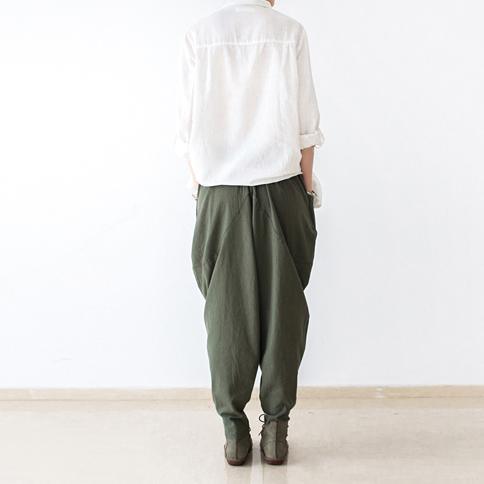 Tea Green Linen Pants Jodhpurs Winter Pants
