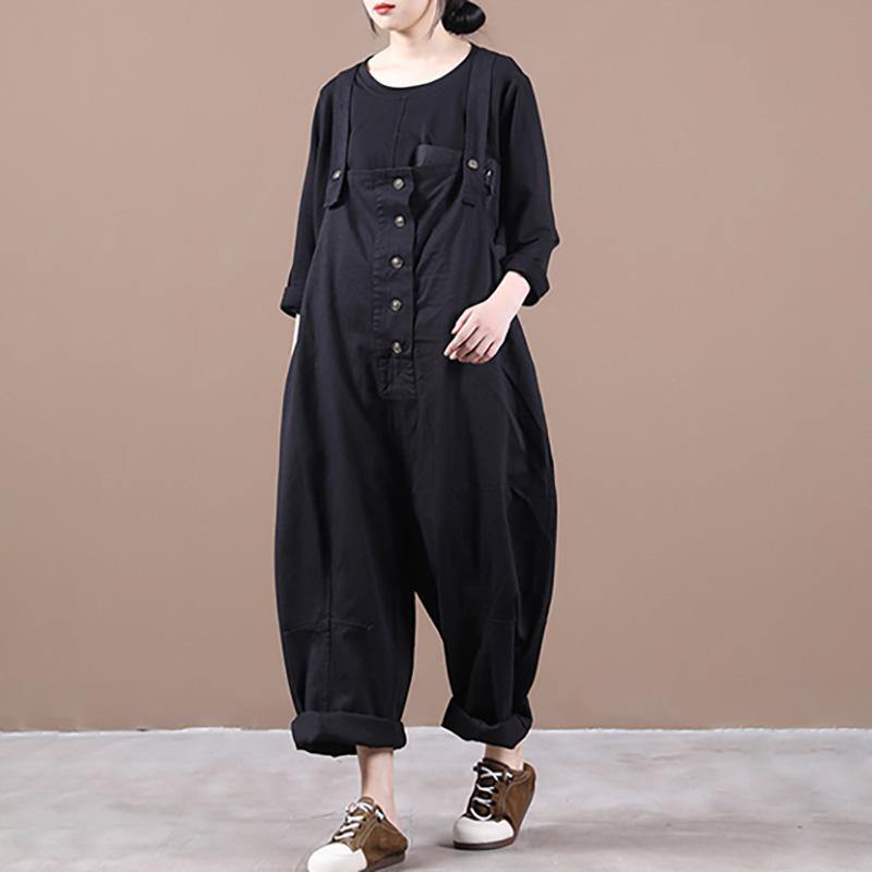 Antmvs Plus Size Loose Breasted Jumpsuit Women Outfits ( Limited Stock)