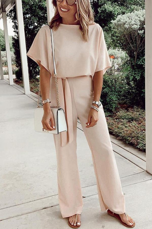 Antmvs Spring Scene Tie Loose Jumpsuit