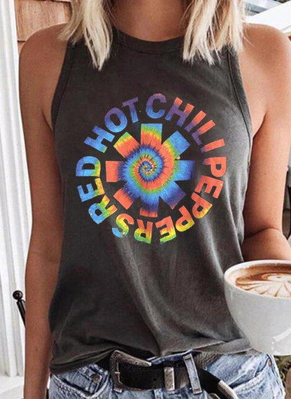 Red Hot Chili Peppers Crew Neck Sleeveless Women Vests