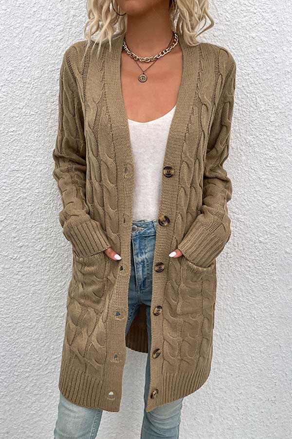 Casual Loose Button Knit Cardigan