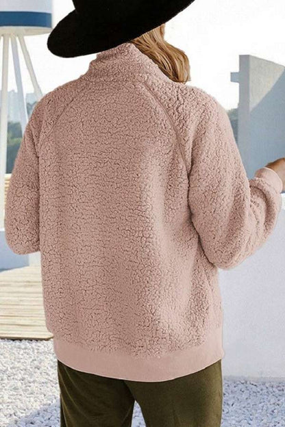 Casual Loose Fleece Button Winter Jacket