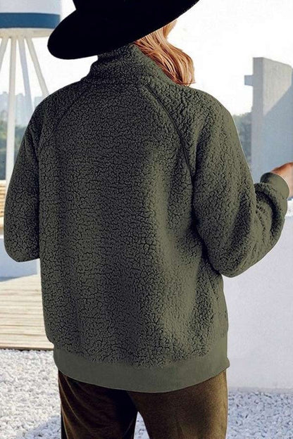 Casual Loose Fleece Button Winter Jacket