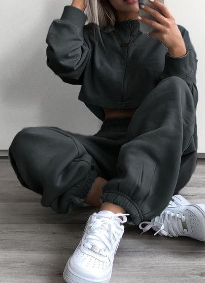 Antmvs Fashion Solid Color Rrushed Sweatpants (Thick)