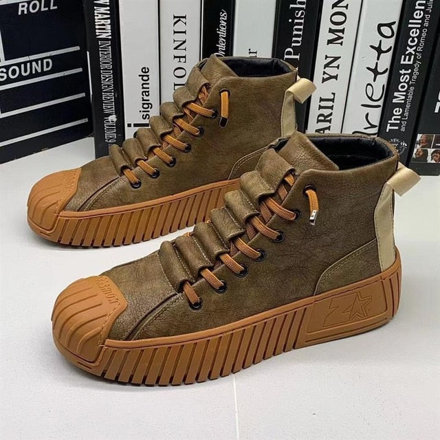 antmvs Autumn and winter New Men Martin boots The increased boots Fashion casual shoes board shoes High quality-0404